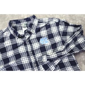 UNC University of North Carolina Tar Heels Button Front Thin Flannel Men's XL